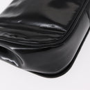 CHANEL COCO Mark Chain Shoulder Bag Enamel Black Gold CC Auth 154768-16