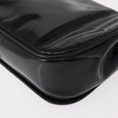 CHANEL COCO Mark Chain Shoulder Bag Enamel Black Gold CC Auth 154768-17