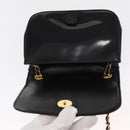 CHANEL COCO Mark Chain Shoulder Bag Enamel Black Gold CC Auth 154768-18