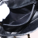 CHANEL COCO Mark Chain Shoulder Bag Enamel Black Gold CC Auth 154768-23