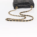 CHANEL COCO Mark Chain Shoulder Bag Enamel Black Gold CC Auth 154768-7