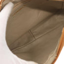 CHANEL Matelasse Chain Shoulder Bag Suede Beige gold CC Auth 154770-18