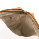 CHANEL Matelasse Chain Shoulder Bag Suede Beige gold CC Auth 154770-19