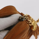 CHANEL Matelasse Chain Shoulder Bag Suede Beige gold CC Auth 154770-7