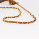 CHANEL Matelasse Chain Shoulder Bag Suede Beige gold CC Auth 154770-8