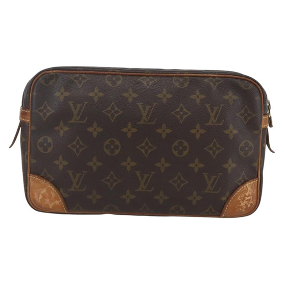 LOUIS VUITTON Monogram Compiegne 28 Clutch Bag M51845 LV Auth 154778