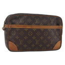 LOUIS VUITTON Monogram Compiegne 28 Clutch Bag M51845 LV Auth 154779-1