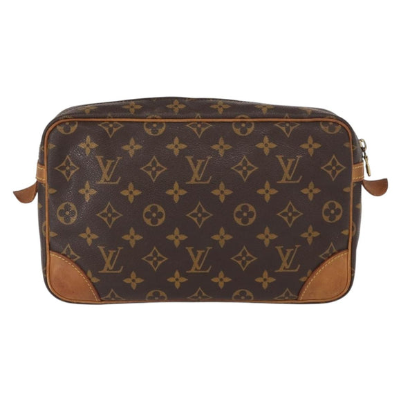 LOUIS VUITTON Monogram Compiegne 28 Clutch Bag M51845 LV Auth 154780