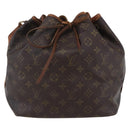 LOUIS VUITTON Monogram Petit Noe Shoulder Bag M42226 LV Auth 154786-13
