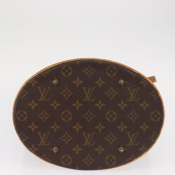 LOUIS VUITTON Monogram Bucket GM Shoulder Bag M42236 LV Auth 154791