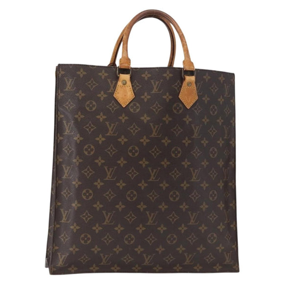 LOUIS VUITTON Monogram Sac Plat Hand Bag M51140 LV Auth 154800