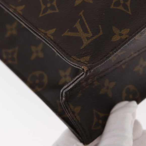 LOUIS VUITTON Monogram Sac Plat Hand Bag M51140 LV Auth 154800