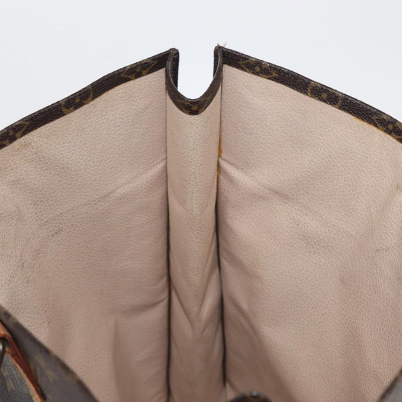 LOUIS VUITTON Monogram Sac Plat Hand Bag M51140 LV Auth 154800