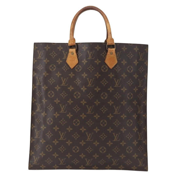 LOUIS VUITTON Monogram Sac Plat Hand Bag M51140 LV Auth 154800