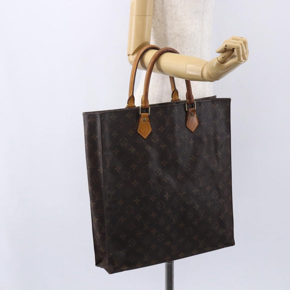 LOUIS VUITTON Monogram Sac Plat Hand Bag M51140 LV Auth 154801