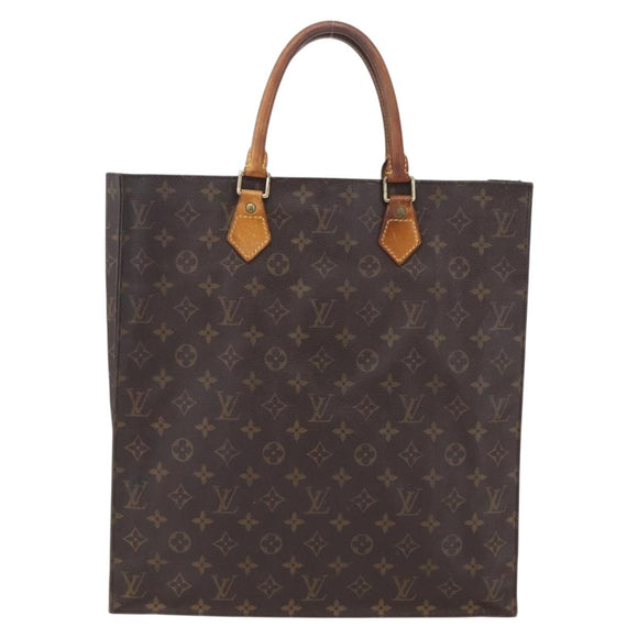 LOUIS VUITTON Monogram Sac Plat Hand Bag M51140 LV Auth 154801