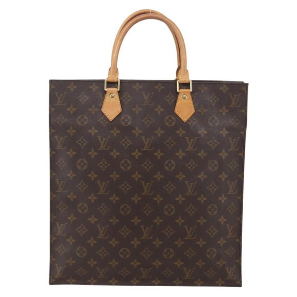 LOUIS VUITTON Monogram Sac Plat Hand Bag M51140 LV Auth 154802
