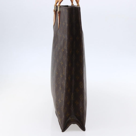 LOUIS VUITTON Monogram Sac Plat Hand Bag M51140 LV Auth 154802