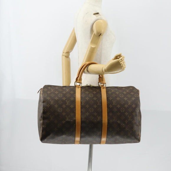 LOUIS VUITTON Monogram Keepall 50 Boston Bag M41426 LV Auth 154808