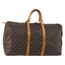 LOUIS VUITTON Monogram Keepall 50 Boston Bag M41426 LV Auth 154814-1