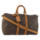 LOUIS VUITTON Monogram Keepall Bandouliere 45 Boston Bag M41418 LV Auth 154816-1