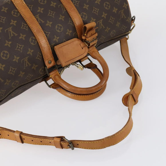 LOUIS VUITTON Monogram Keepall Bandouliere 45 Boston Bag M41418 LV Auth 154816