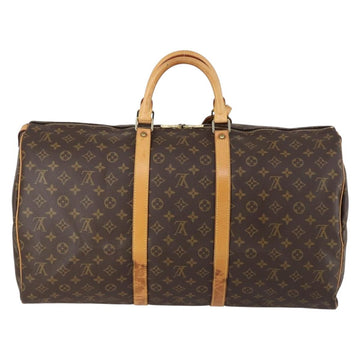 LOUIS VUITTON Monogram Keepall 55 Boston Bag M41424 LV Auth 154819 - 0