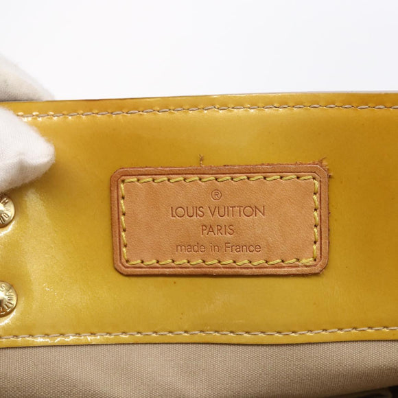 LOUIS VUITTON Monogram Vernis Reade MM Hand Bag Beige M91141 LV Auth 154837