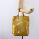 LOUIS VUITTON Monogram Vernis Reade MM Hand Bag Beige M91141 LV Auth 154837-20