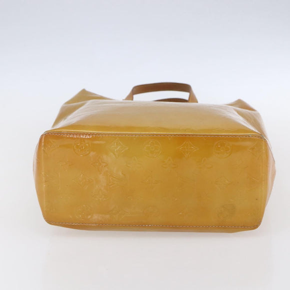 LOUIS VUITTON Monogram Vernis Reade MM Hand Bag Beige M91141 LV Auth 154837