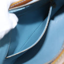 LOUIS VUITTON Monogram Vernis Houston Hand Bag Baby Blue M91005 LV Auth 154838-11