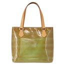 LOUIS VUITTON Monogram Vernis Houston Hand Bag Baby Blue M91005 LV Auth 154838-13