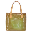 LOUIS VUITTON Monogram Vernis Houston Hand Bag Baby Blue M91005 LV Auth 154838-2