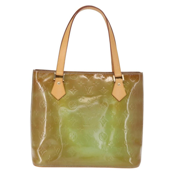 LOUIS VUITTON Monogram Vernis Houston Hand Bag Baby Blue M91005 LV Auth 154838