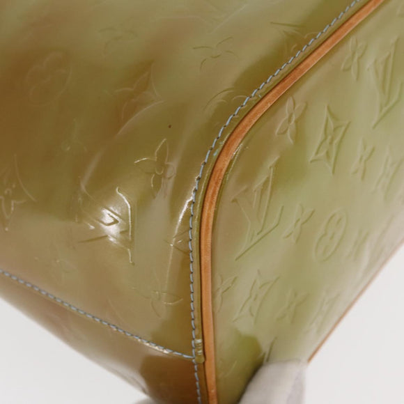 LOUIS VUITTON Monogram Vernis Houston Hand Bag Baby Blue M91005 LV Auth 154838