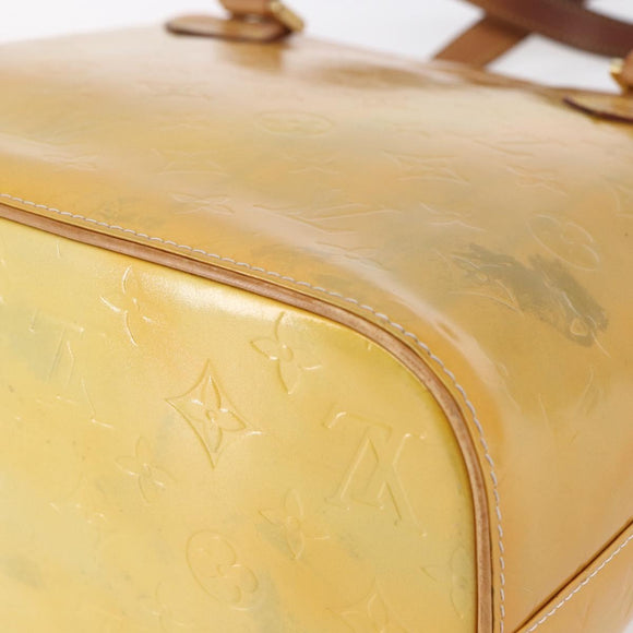 LOUIS VUITTON Monogram Vernis Houston Hand Bag Gris M91053 LV Auth 154839