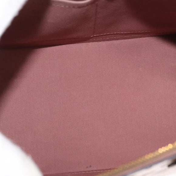 LOUIS VUITTON Monogram Vernis Alma PM Hand Bag Rose Velours M91583 Auth 154840