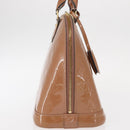 LOUIS VUITTON Monogram Vernis Alma PM Hand Bag Rose Velours M91583 Auth 154840-4