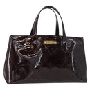 LOUIS VUITTON Monogram Vernis Wilshire PM Hand Bag Amarante M93641 Auth 154841-1