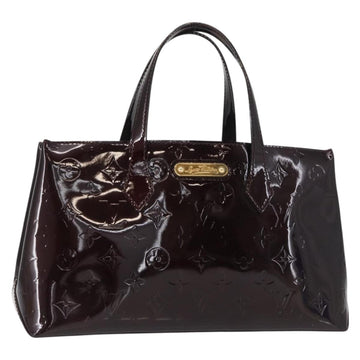 LOUIS VUITTON Monogram Vernis Wilshire PM Hand Bag Amarante M93641 Auth 154841