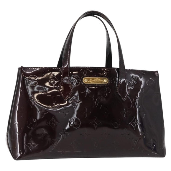 LOUIS VUITTON Monogram Vernis Wilshire PM Hand Bag Amarante M93641 Auth 154841
