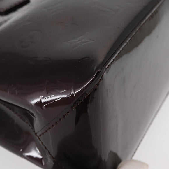 LOUIS VUITTON Monogram Vernis Wilshire PM Hand Bag Amarante M93641 Auth 154841