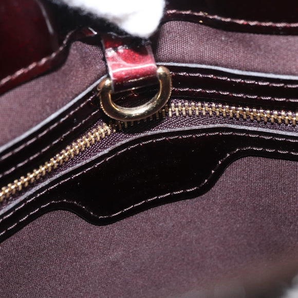 LOUIS VUITTON Monogram Vernis Wilshire PM Hand Bag Amarante M93641 Auth 154841