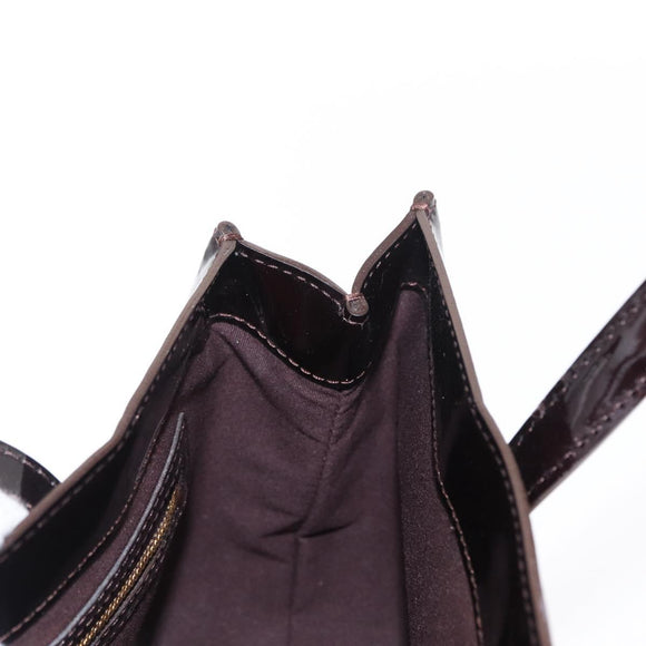 LOUIS VUITTON Monogram Vernis Wilshire PM Hand Bag Amarante M93641 Auth 154841