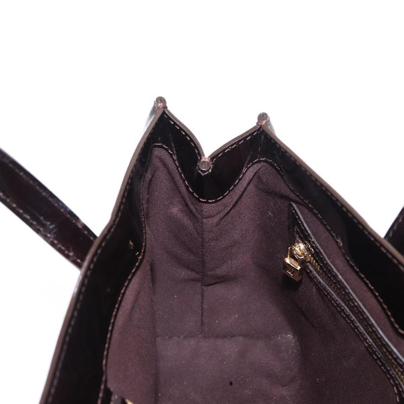 LOUIS VUITTON Monogram Vernis Wilshire PM Hand Bag Amarante M93641 Auth 154841