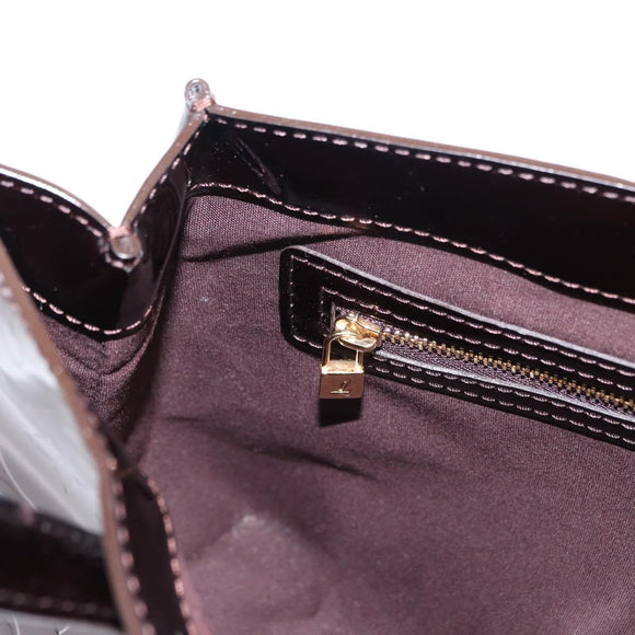 LOUIS VUITTON Monogram Vernis Wilshire PM Hand Bag Amarante M93641 Auth 154841