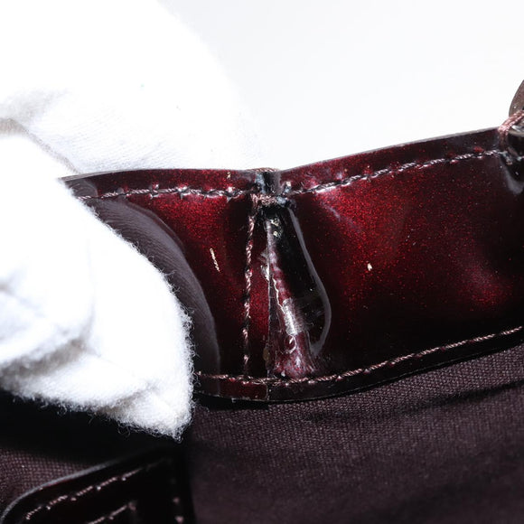 LOUIS VUITTON Monogram Vernis Wilshire PM Hand Bag Amarante M93641 Auth 154841