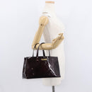 LOUIS VUITTON Monogram Vernis Wilshire PM Hand Bag Amarante M93641 Auth 154841-23