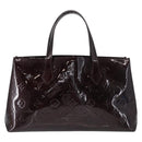 LOUIS VUITTON Monogram Vernis Wilshire PM Hand Bag Amarante M93641 Auth 154841-2