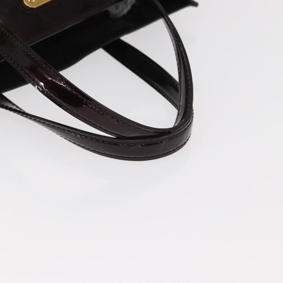 LOUIS VUITTON Monogram Vernis Wilshire PM Hand Bag Amarante M93641 Auth 154841